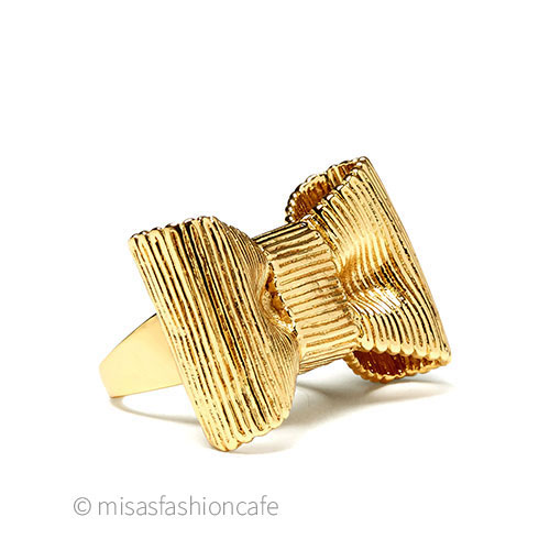 （画像用） ケイトスペード　リング ゴールド　リボン　指輪