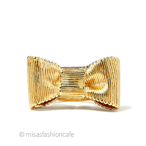 （画像用） ケイトスペード　リング ゴールド　リボン　指輪