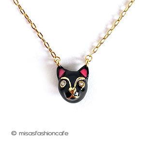 （画像用） ケイトスペード　NY 猫ねこ　ネックレス