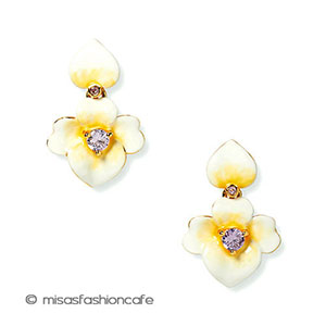 （画像用） ケイトスペード　ピアス スペード型の花ドロップ