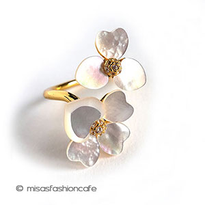 （画像用） ケイトスペード　リング ビジューフラワー　指輪