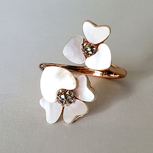 （画像用） ケイトスペード　花 ビジューフラワー　指輪