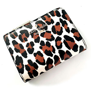 （画像用） ケイトスペード　お財布 レオパード　二つ折り