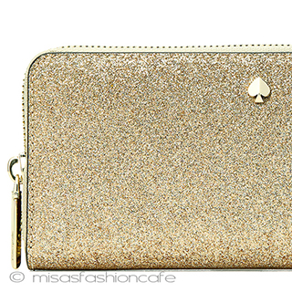 （画像用） ケイトスペード　長財布 ゴールド・グリッター