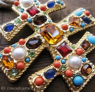 （画像用） KJL ネックレス 　ジュエル クロス