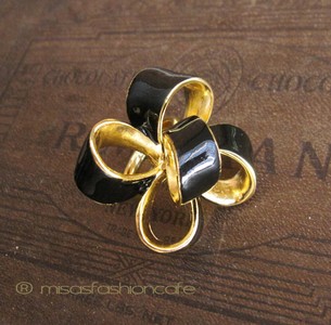 （画像用） KJL リング　りぼん 　ブラック