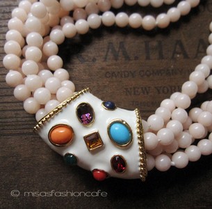 （画像用） KJL ネックレス 　７連　ジュエル