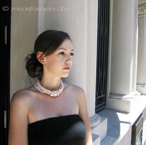 （画像用） KJL ネックレス 　７連　ジュエル