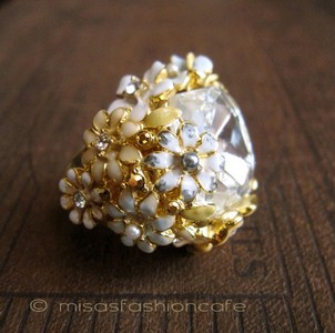 （画像用） パステル フラワーガーデン KJL クリスタル　リング