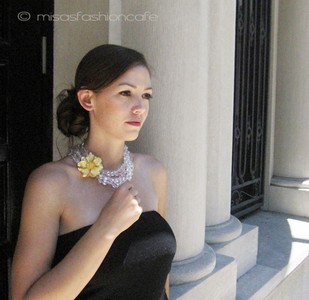 （画像用） KJL ネックレス 野ばら　7連クリスタル