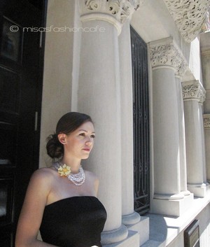 （画像用） KJL ネックレス 野ばら　7連クリスタル