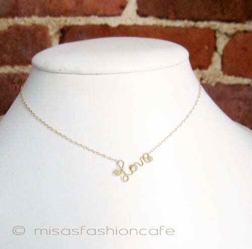 （画像用） 14K gf Love ネックレス