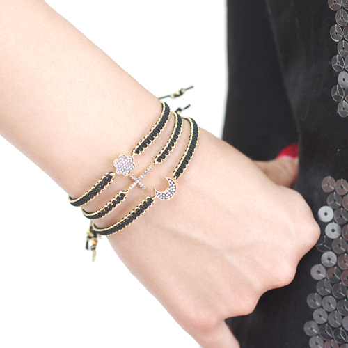 （画像用） ＴＡＩ　ブレスレット 十字架＆花　２本セット