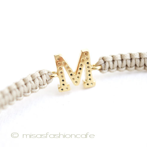（画像用） ＴＡＩ　ブレスレット Gold　イニシャルM