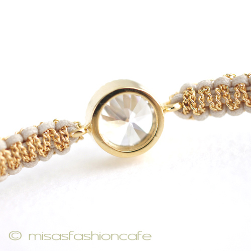 （画像用） ＴＡＩ　ブレスレット Goldチェーンｘシルク