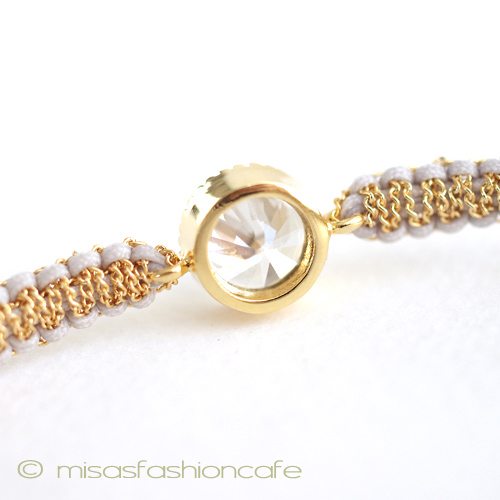 （画像用） ＴＡＩ　ブレスレット Goldチェーンｘシルク