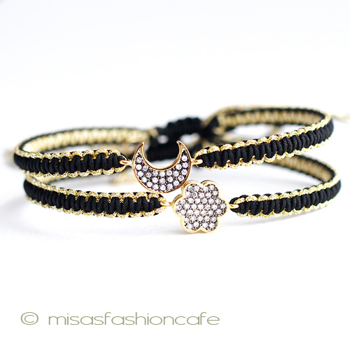 （画像用） ＴＡＩブレス　２本セット 　三日月＆お花