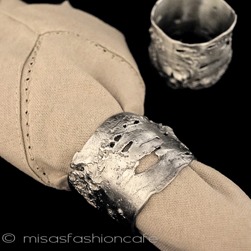 （画像用） マイケルミショー白樺 再販 ナプキンリング ４個セット