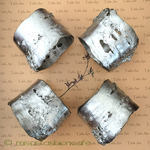 （画像用） マイケルミショー白樺 再販 ナプキンリング ４個セット