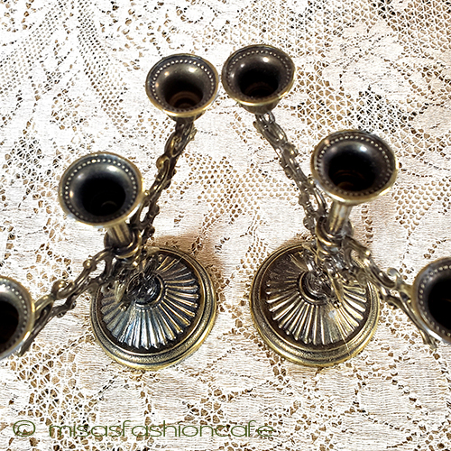 （画像用） イタリア製ヴィンテージ キャンドルスタンド2個