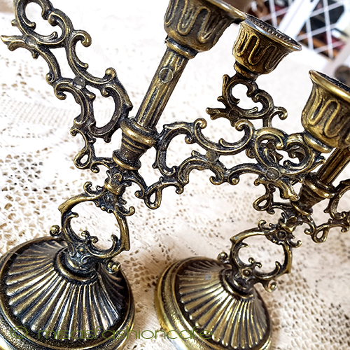 （画像用） イタリア製ヴィンテージ キャンドルスタンド2個