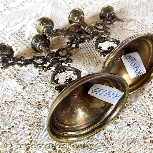 （画像用） イタリア製ヴィンテージ キャンドルスタンド2個