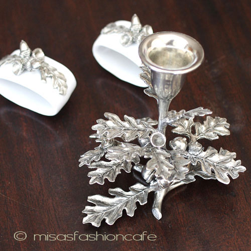 （画像用） どんぐり　団栗の実 キャンドルスタンド