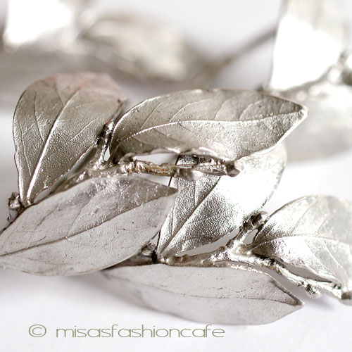 （画像用） マイケルミショー　ハーブ銀葉 ナプキンリング　４個セット