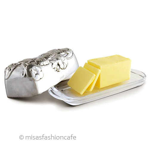 （画像用） バターディッシュ容器 チョウ＆フラワー　ガラス