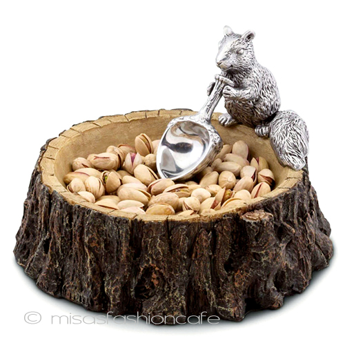 （画像用） リスと切り株ボウル再販 どんぐりスプーン付き