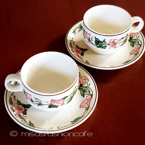 （画像用） ビレロイ＆ボッホ　朝顔の花 カップ＆ソーサー2セット