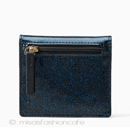 （画像用） ケイトスペード　財布 キラキラ　ネイビー