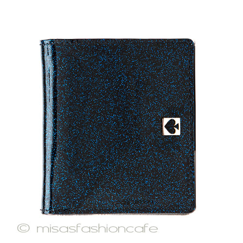 （画像用） ケイトスペード　財布 キラキラ　ネイビー