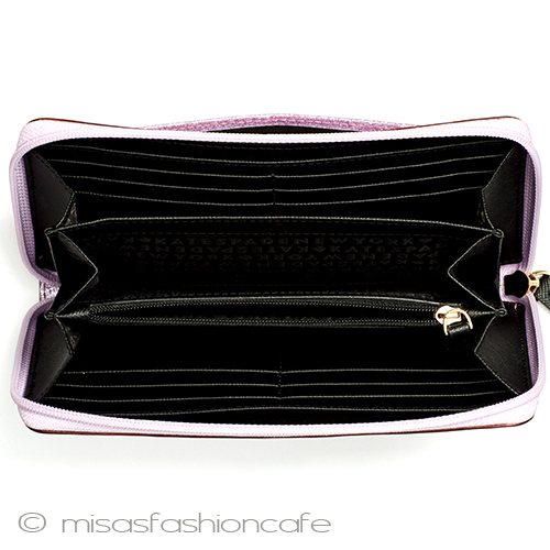 （画像用） ケイトスペード　長財布 キラキラ　ラベンダー