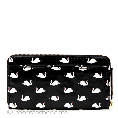 （画像用） ケイトスペード　長財布 スワン　白鳥の柄