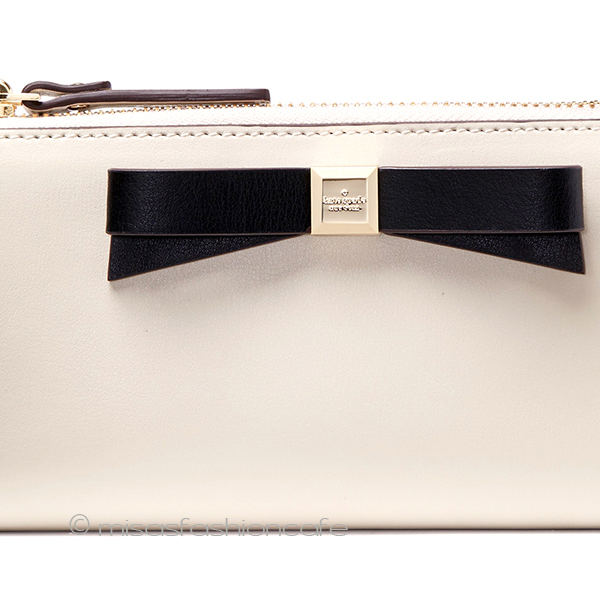 （画像用） ケイトスペード　長財布 りぼん　牛革