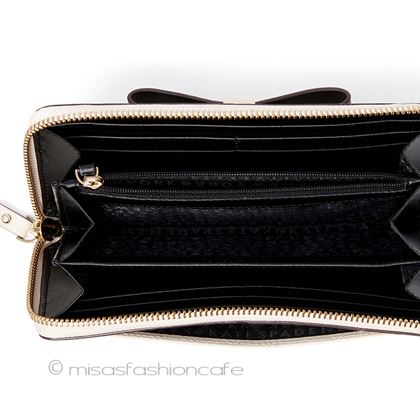 （画像用） ケイトスペード　長財布 りぼん　牛革