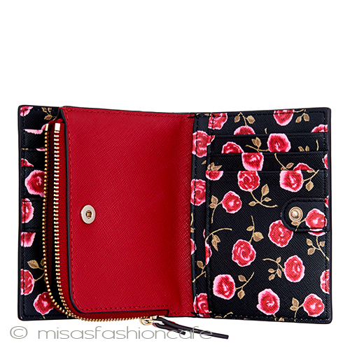 （画像用） ケイトスペード　財布 コンパクト　ローズ柄