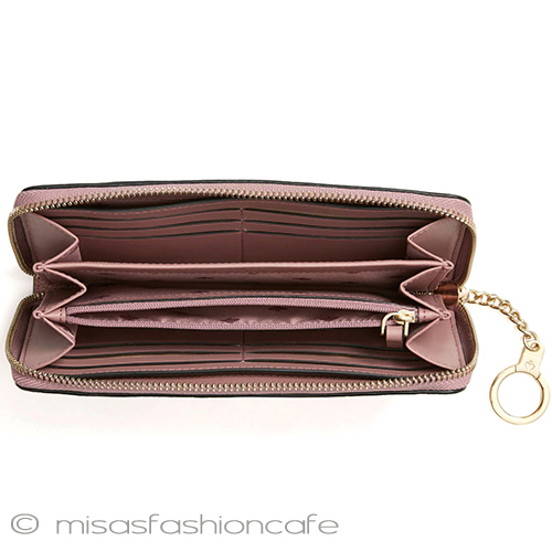 （画像用） ケイトスペード長財布 花柄　モーブピンク