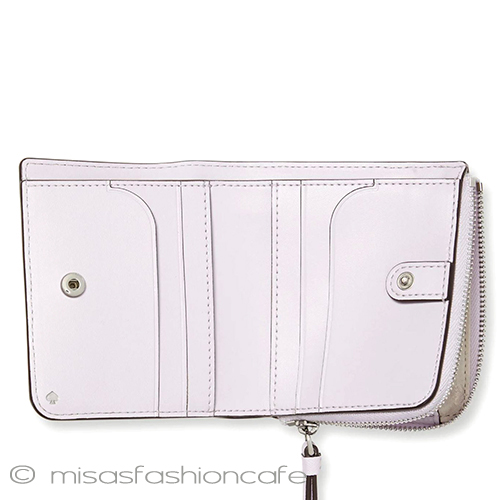 （画像用） ケイトスペード　お財布 二つ折り 花柄・薄紫色