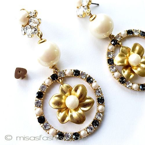 （画像用） ケイトスペード　ピアス パールお花ドロップ