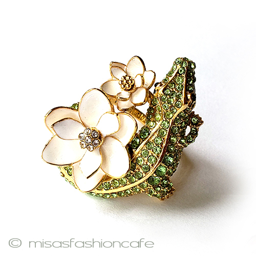 （画像用） ケイトスペード　リング ビジューフラワー指輪