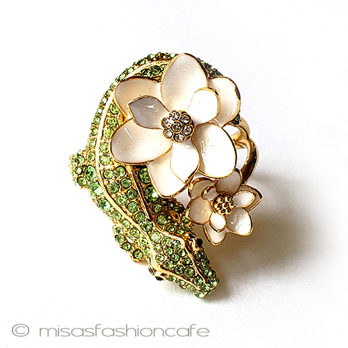 （画像用） ケイトスペード　リング ビジューフラワー指輪