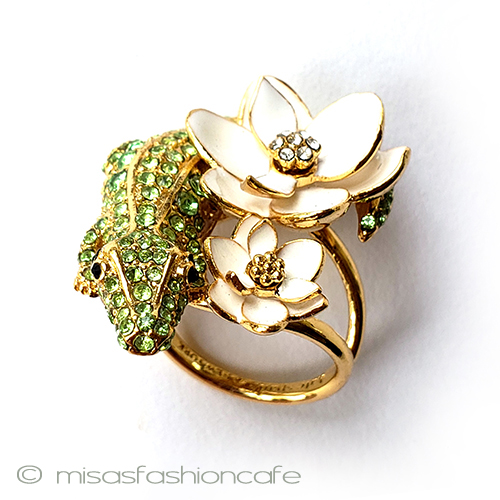 （画像用） ケイトスペード　リング ビジューフラワー指輪