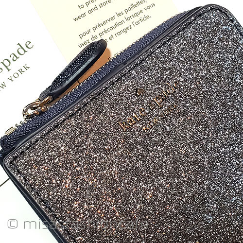 （画像用） ケイトスペード　お財布 二つ折り　グリッター