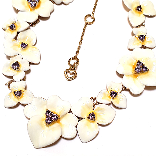 （画像用） ケイトスペード　ネックレス スペード型のフラワービジュー