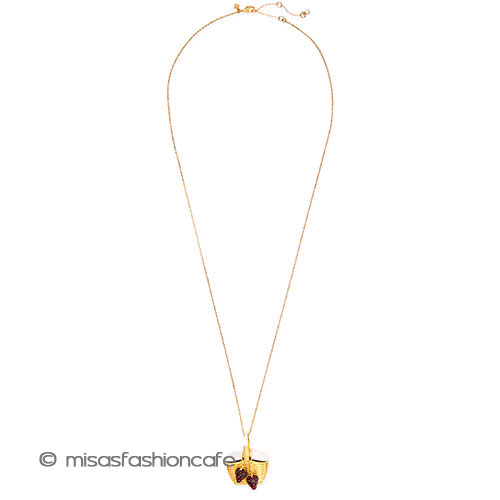 （画像用） ケイトスペード　ネックレス いちご苺 ＆ かごバッグ