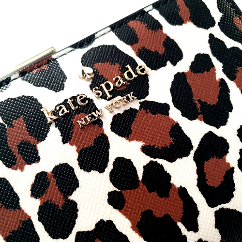 （画像用） ケイトスペード　お財布 レオパード　二つ折り