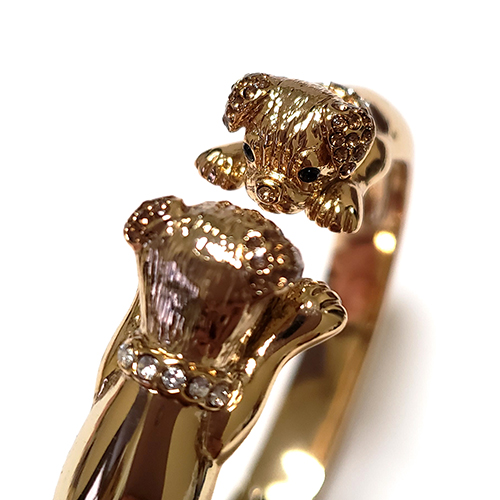 （画像用） ケイトスペード　バングル パグ　犬　ブレスレット