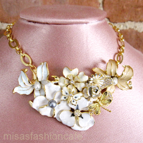 （画像用） パステル フラワーガーデン 　KJL お花畑　ネックレス